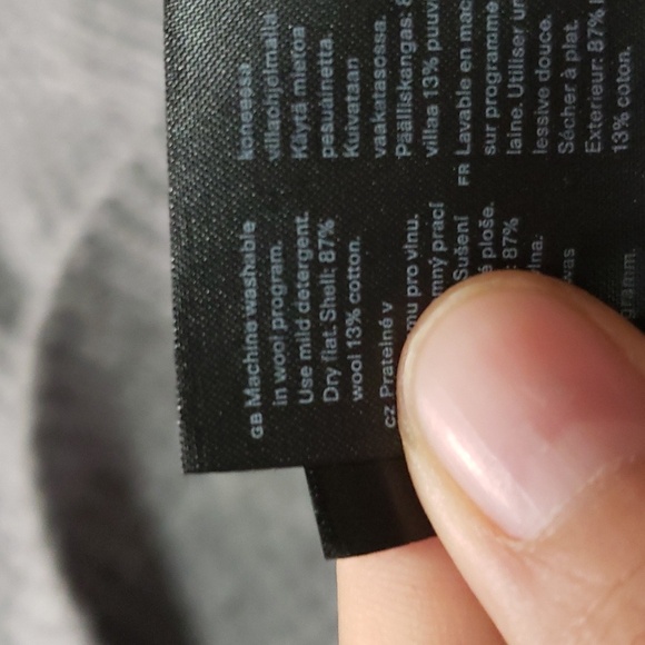 Arket men's wool blend chunky crew neck knit sweater gray small - Picture 4 of 7